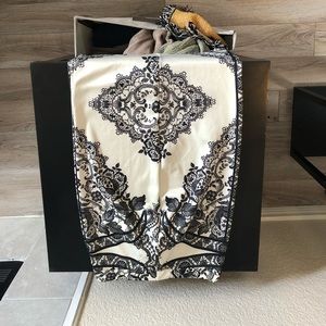 Black and white pencil skirt